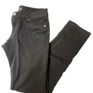 Marezzi Size M/M Black Jeans Jeweled Button Rivets Stretch Denim